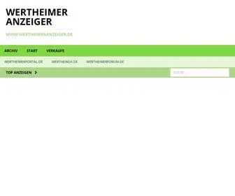 Wertheimeranzeiger.de(Wertheimer Anzeiger) Screenshot