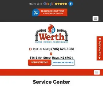 Werthplumbing.com(Heater Repair Hays) Screenshot