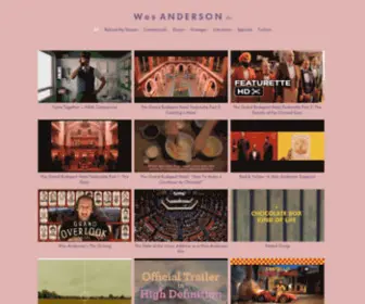 Wesanderson.tv(A collection of Wes Anderson videos) Screenshot