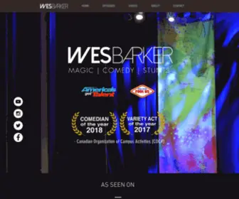 Wesbarkermagic.com("Canada's Best Show) Screenshot