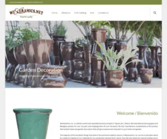 Wesceramics.net(Glaze and Fiberglass pots) Screenshot