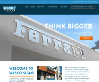 Wescosigns.com(Wesco Signs) Screenshot