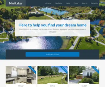 Wesellminilakes.com(Homes for Sale and Community Information) Screenshot