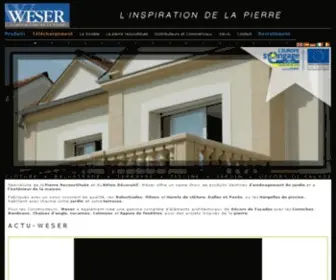 Weser.fr(Fabricant de produits en pierre reconstituée et de béton décoratif pour l'aménagement extérieur) Screenshot