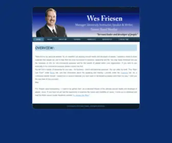 Wesfriesen.com(Wes Friesen) Screenshot