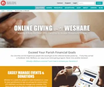 Weshareonline.org(Online giving for churches other community organizations) Screenshot