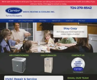 Wesheatingandcoolinginc.com(Wes's Heating & Cooling) Screenshot