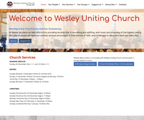 Wesleycanberra.org.au(Wesley Uniting Church Forrest Canberra) Screenshot