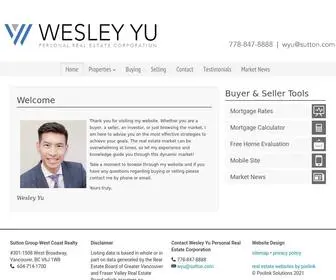 Wesleyyu.com(Wesley Yu) Screenshot