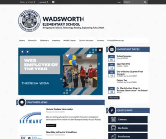 Wespanthers.com(Wadsworth Elementary School) Screenshot