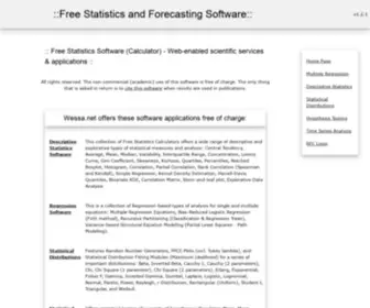 Wessa.net(Offers free educational forecasting software (time series analysis)) Screenshot