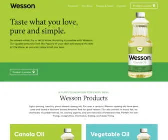 Wessonoil.com(Pure Wesson) Screenshot