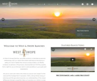 Westandswoperanches.com(West and Swope Ranches) Screenshot