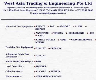 Westasia.com.sg(West Asia Trading & Engineering Pte Ltd) Screenshot