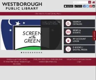 Westboroughlib.org(The Westborough Public Library) Screenshot