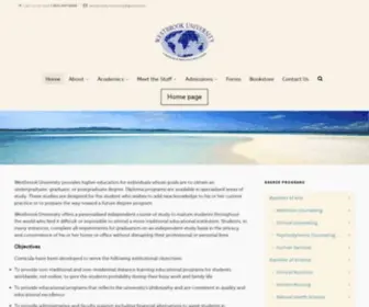 Westbrooku.edu(A Pioneer in Distance Education) Screenshot