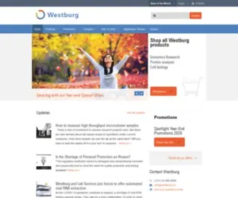Westburg.eu(Products for Life Sciences and Molecular Diagnostics) Screenshot