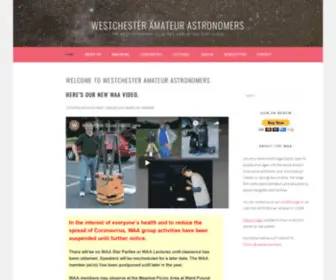 Westchesterastronomers.org(The Best Astronomy Club This Side of the Oort Cloud) Screenshot