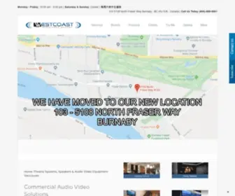 Westcoastavgallery.ca(Home Theatre Store) Screenshot