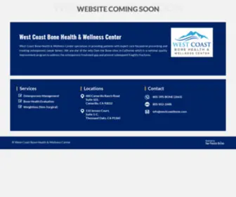 Westcoastbone.com(West Coast Bone Health & Wellness Center) Screenshot