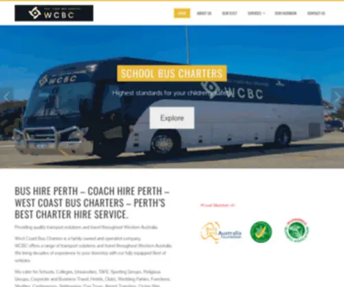 Westcoastbuscharters.com.au(Coach Charter Perth) Screenshot