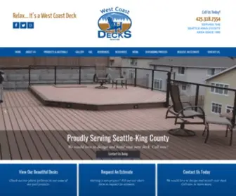 Westcoastdecks.com(Custom residential deck design and construction) Screenshot