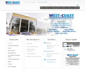 Westcoastin.com(West-Cost Pharmaceutical Works Ltd) Screenshot