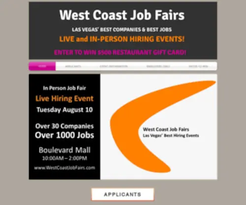 Westcoastjobfairs.com(WELCOME) Screenshot