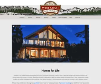 Westcoastloghomes.com(West Coast Log & Timber) Screenshot