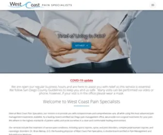 Westcoastpainspecialists.com(West Coast Pain Specialists) Screenshot