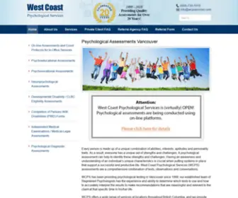 Westcoastpsychological.com(Psychological Assessments & Testing Vancouver) Screenshot