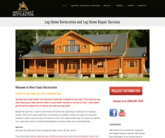 Westcoastrestoration.com(Log Home Restoration) Screenshot