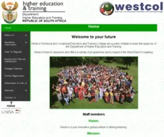 Westcol.co.za(Technical and Vocational Education and Training College) Screenshot