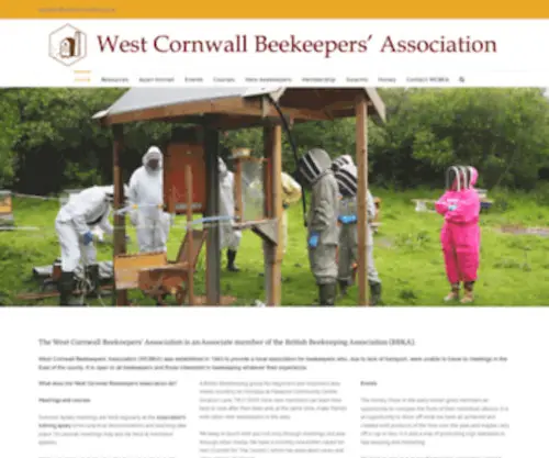 Westcornwallbka.org.uk(Information and help on beekeeping in West Cornwall) Screenshot