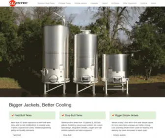 Westectank.com(Westec Stainless Steel Wine Tanks and Winery Equipment Healdsburg California) Screenshot