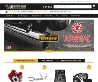 Westendmotorsports.com(Providing cruiser accessories for motorcycles) Screenshot