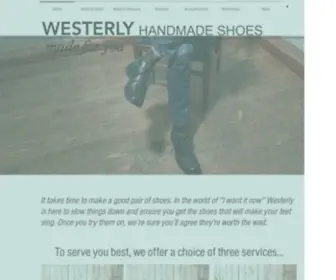 Westerlyhandmadeshoes.com(Handmade Shoes & Boots) Screenshot