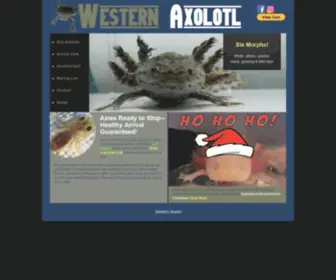 Westernaxolotl.com(Axolotls for Sale in Reno) Screenshot
