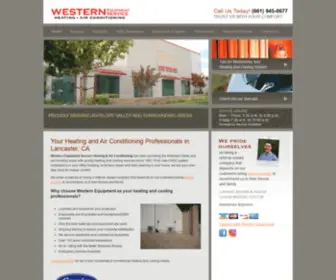 Westernequipmentservice.com(Western Equipment Service Heating & Air Conditioning) Screenshot