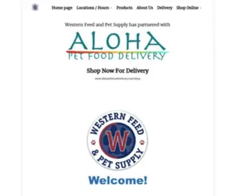 Westernfeedonline.com(Western Feed and Pet Supply) Screenshot