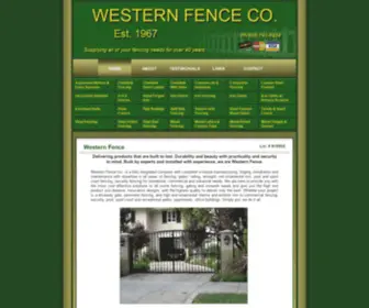 Westernfenceinc.com(Western Fence Company Western Fence) Screenshot