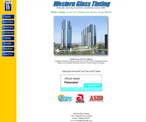 Westernglasstinting.com(Western Glass Tinting) Screenshot