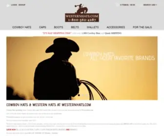 Westernhats.com(Cowboy Hats and Western Hats) Screenshot