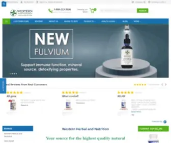Westernherbal.com(Western Herbal and Nutrition) Screenshot