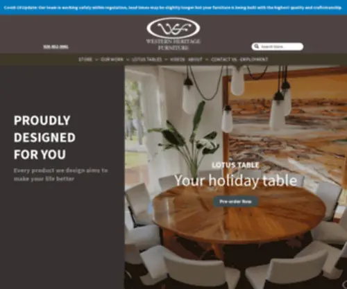 Westernheritagefurniture.com(Extraordinary Reclaimed Wood Furniture Made in Jerome) Screenshot