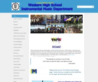 Westernhsmusic.com(Western High School Instrumental Music Department) Screenshot