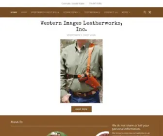 Westernimagesleather.com(Gun Holsters) Screenshot