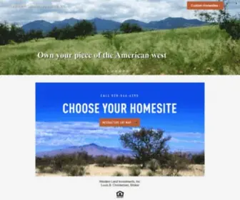 Westernland.com(Tucson Arizona acreage and building property) Screenshot