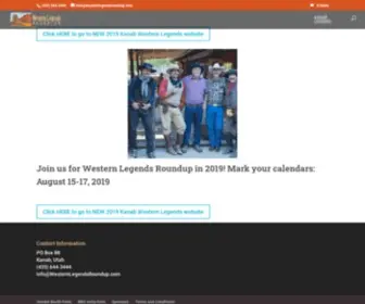 Westernlegendsroundup.com(Join us for Western Legends Roundup 2019) Screenshot