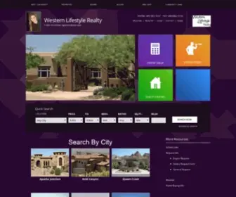 Westernlifestylerealty.com(Apache Junction Homes For Sale Gold Canyon Real Estate AZ Western Lifestyle Realty) Screenshot